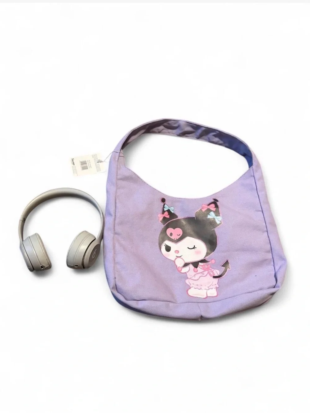 Licensed Sanrio Lavender Kuromi Shoulder Bag